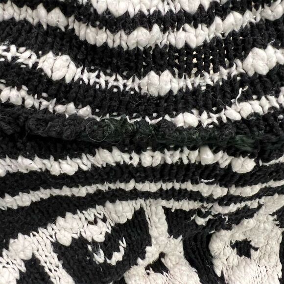 Free People Women's Black Geometric Cape Sweater One Size - Picture 4 of 7